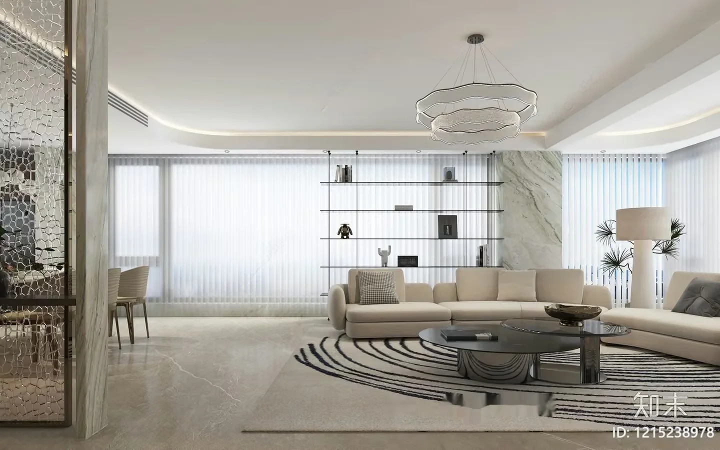 Modern Living Room 3D Model – 16847 – VRAY Render