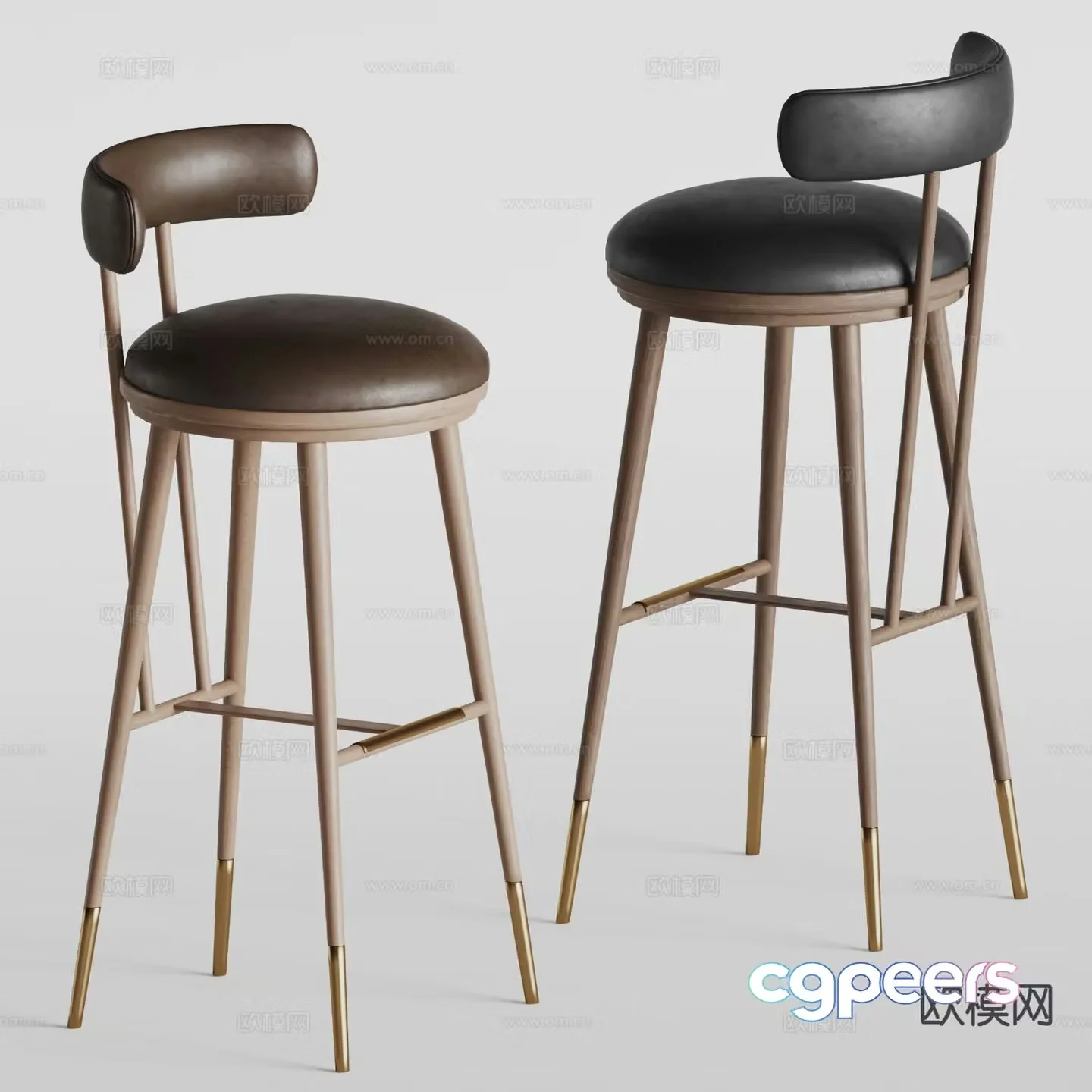 Vondon Nordic bar stool bar stool high stool 3d model