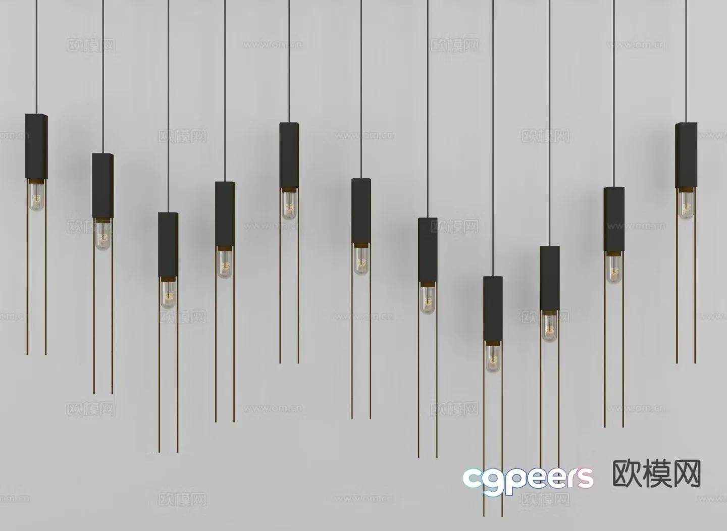 Nordic decorative chandelier 3d model