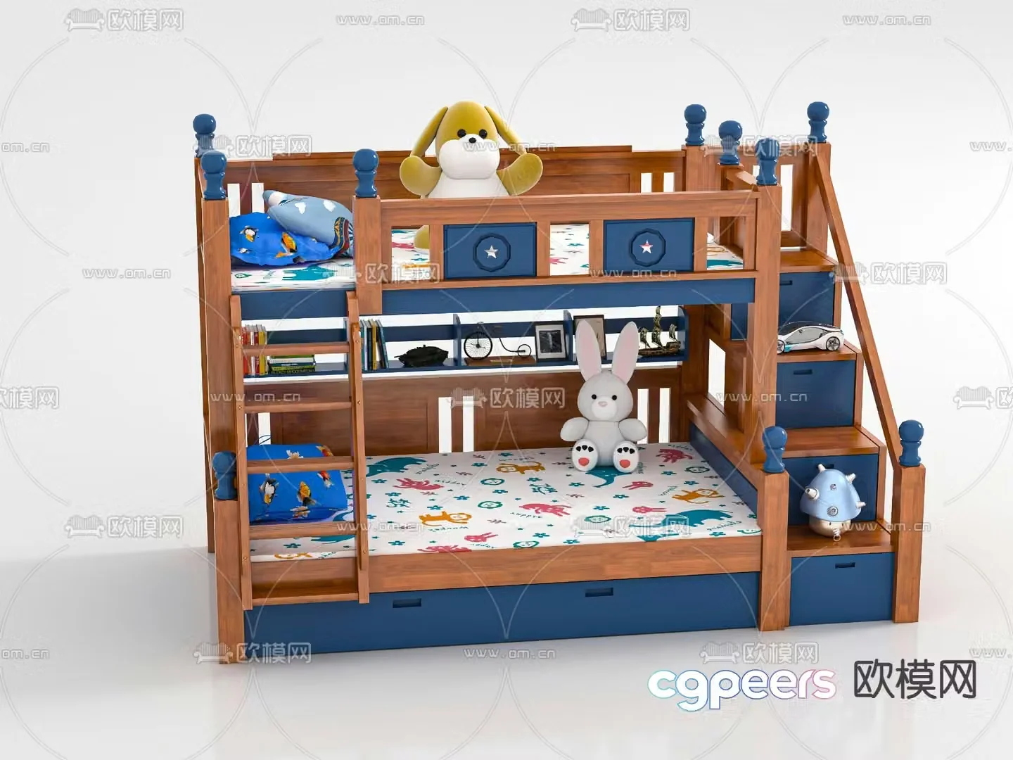Bunk bed bunk bed 3d model