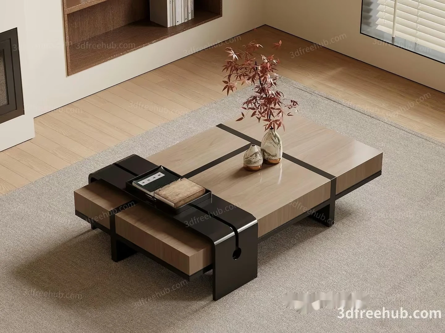 Modern Living Room 3D Model – 18579 – VRAY Render