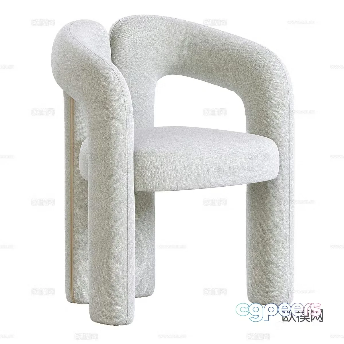 Modern simple single chair Simple chair Leisure chair Living room chair Stool 3d model