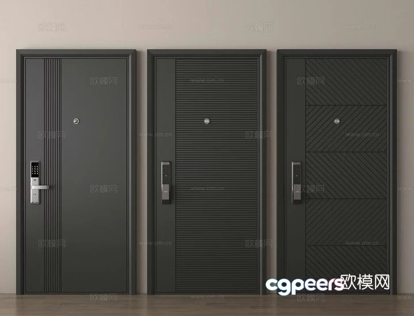 Security door entry door entry door single-open door 3D model