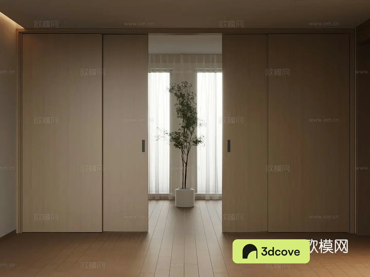 Modern solid wood sliding door dining table