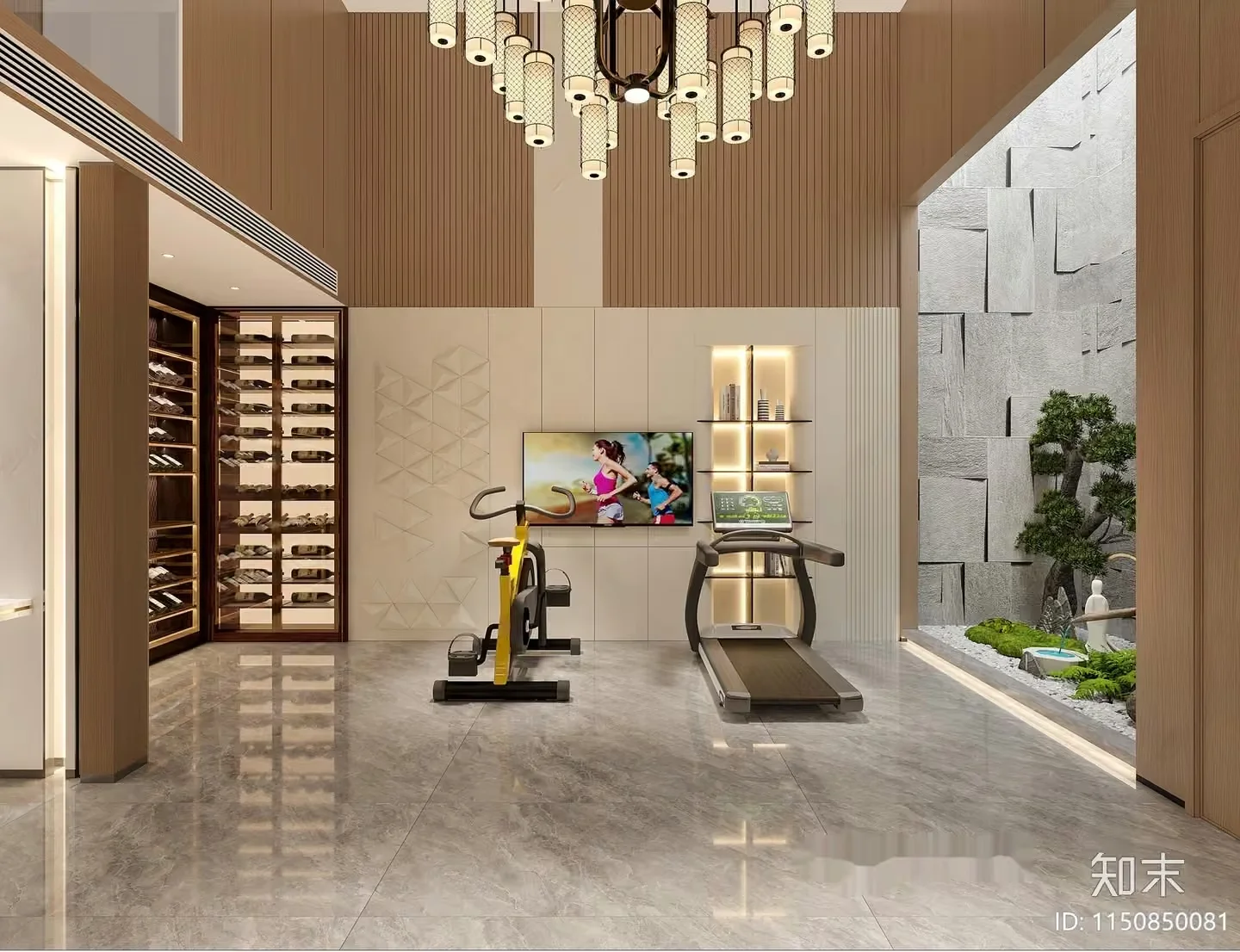 Modern Exercise Room 3D Model – 16801 – VRAY Render