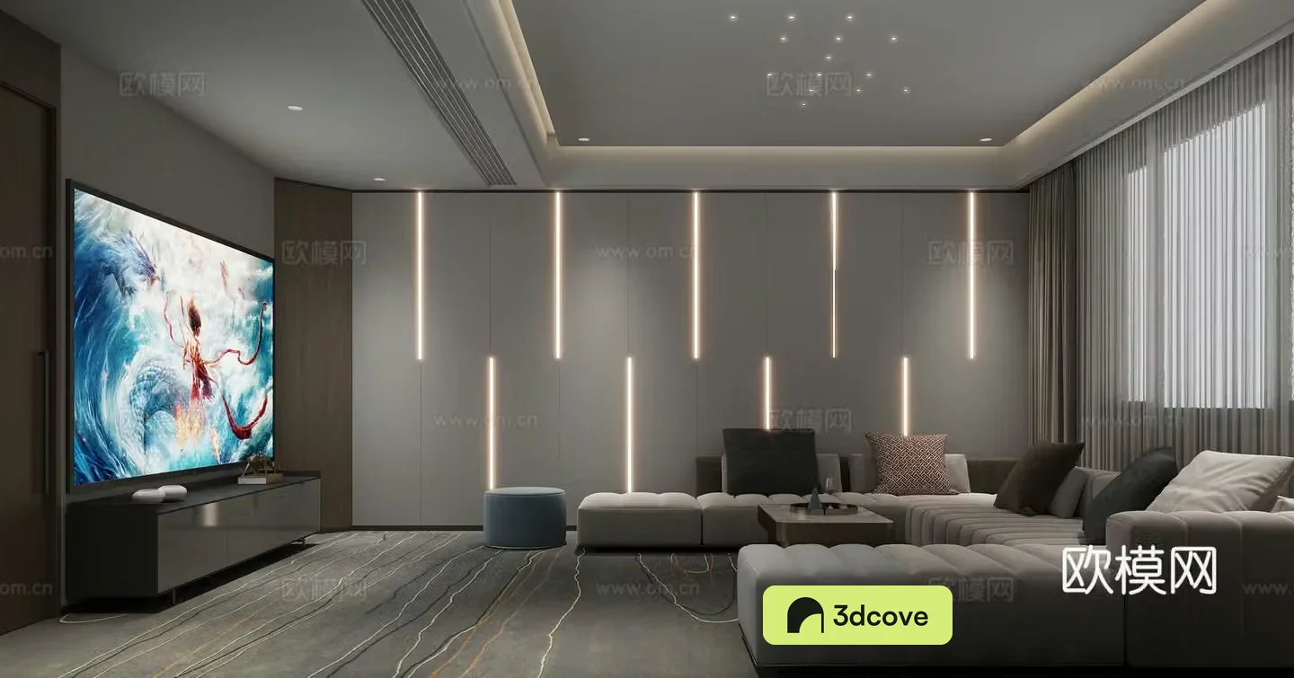 Modern minimalist audio studio