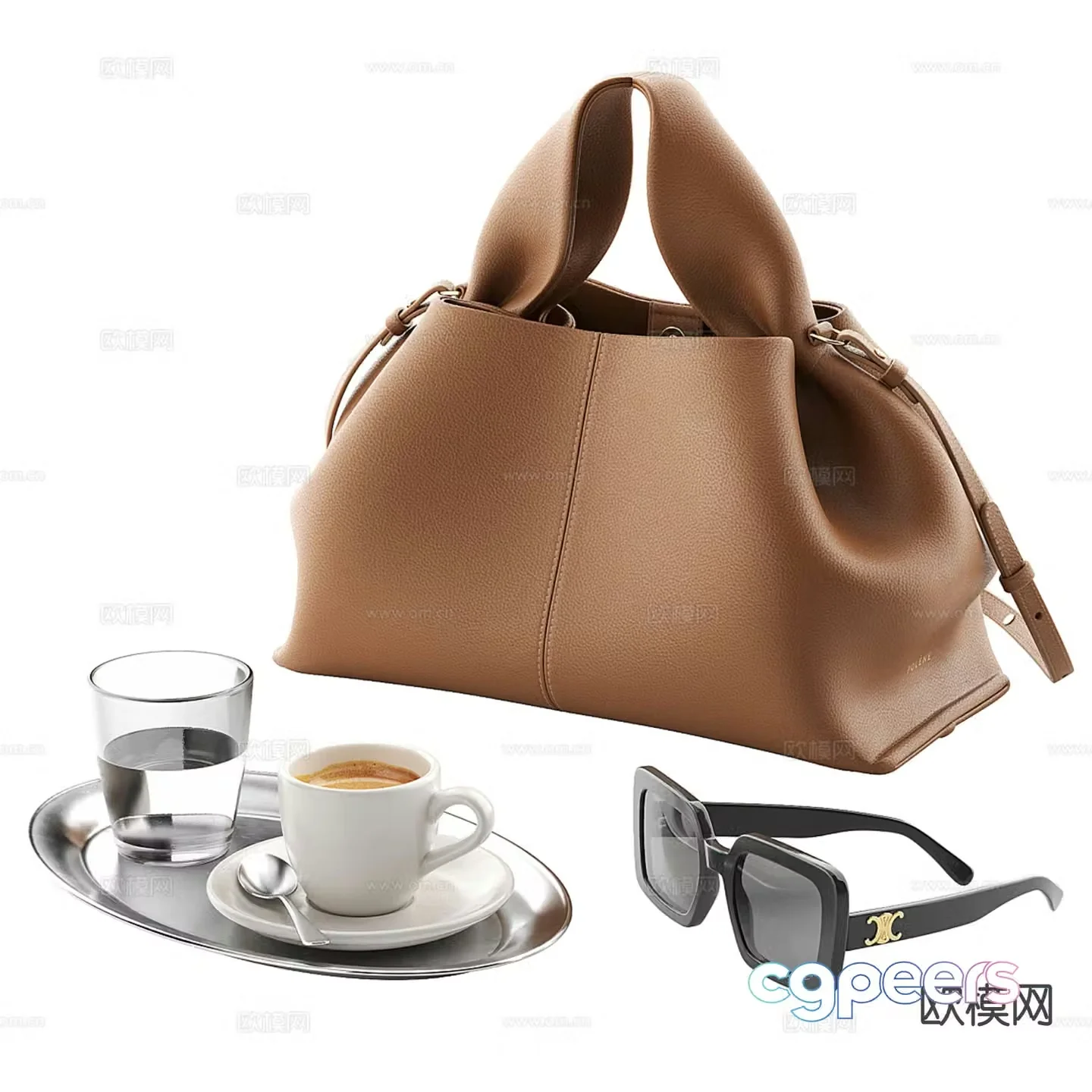 Women’s bags handbags crossbody bags glasses 3d model