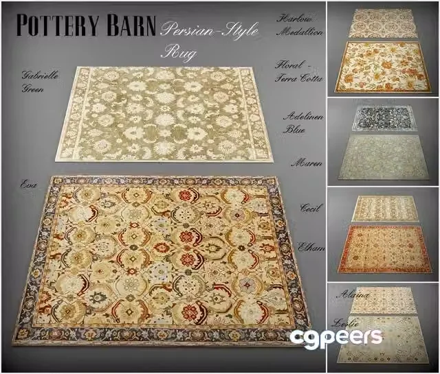 3ds Max Free – Pottery Barn Persian Style
