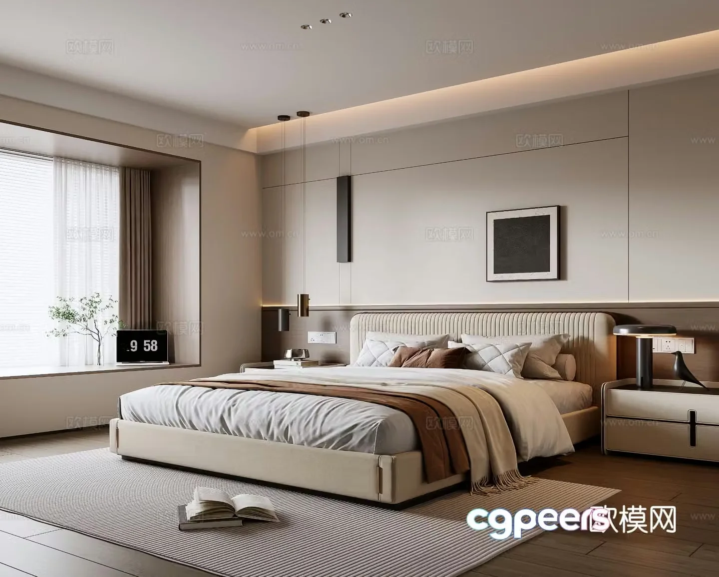 Modern bedroom master bedroom 3d model