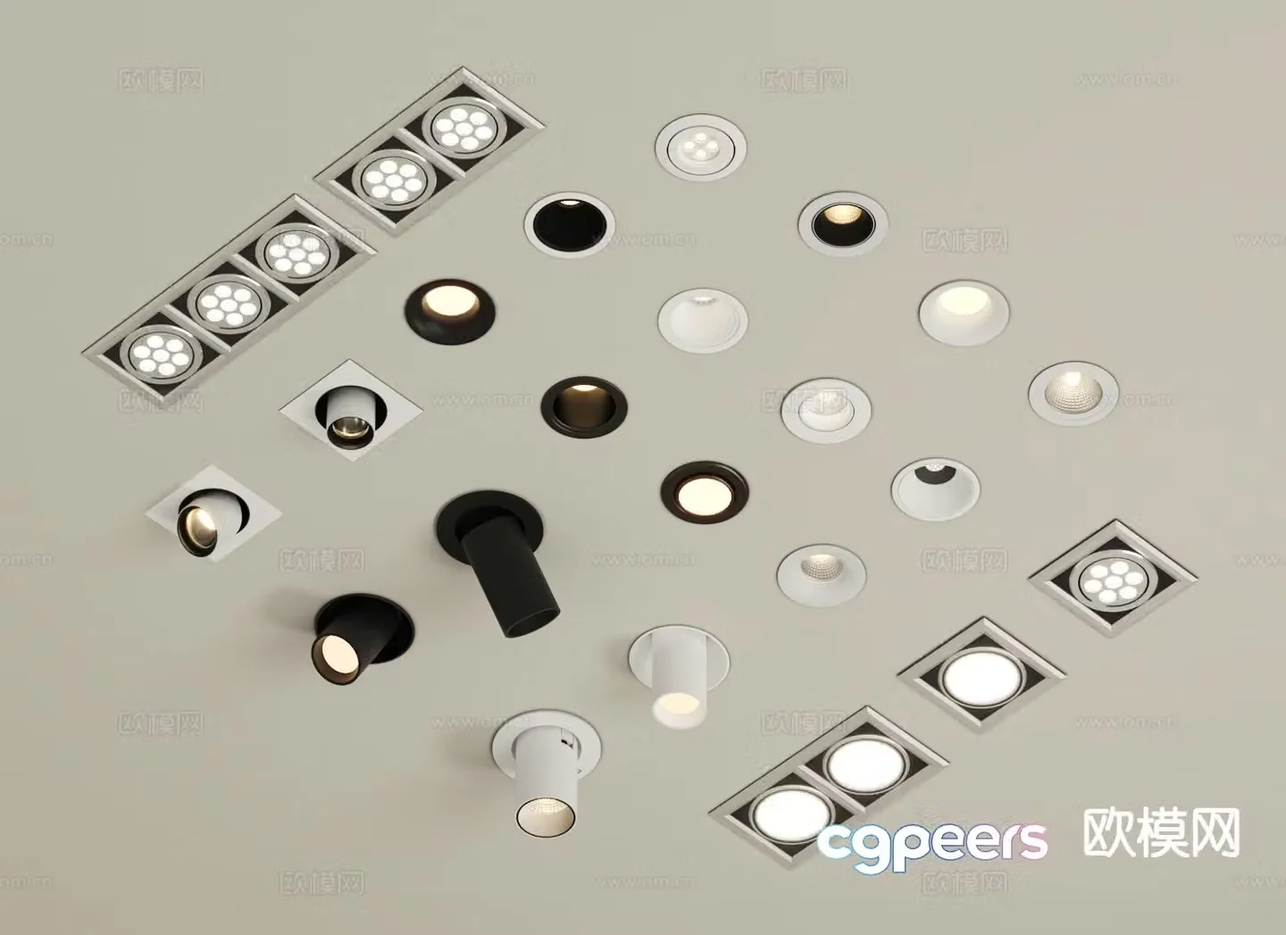 Modern downlight spotlight 3d model