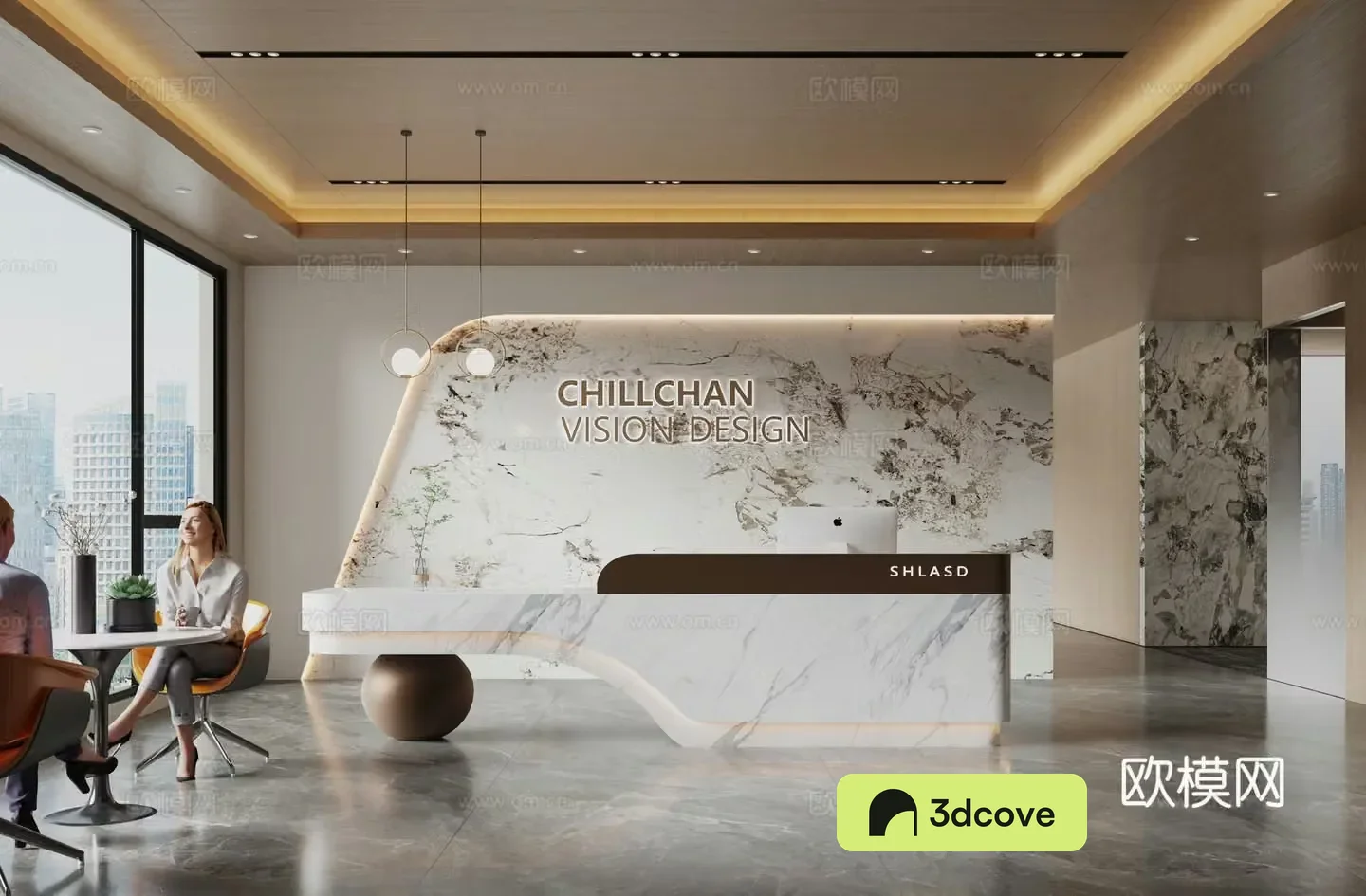 Modern company front desk