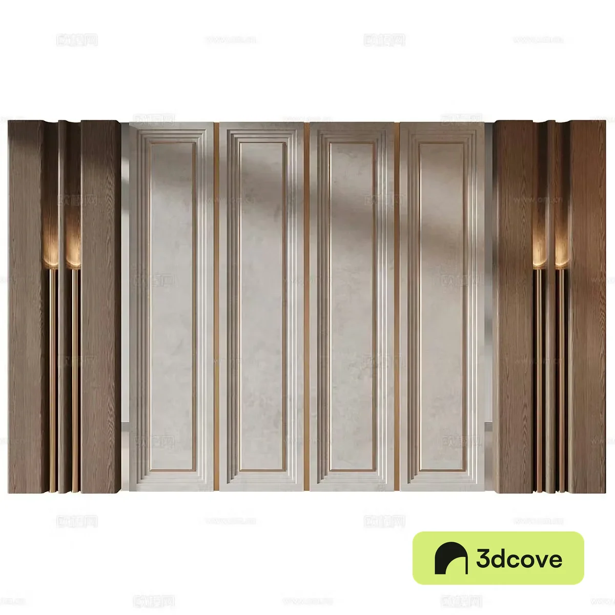 New Chinese style light luxury background wall