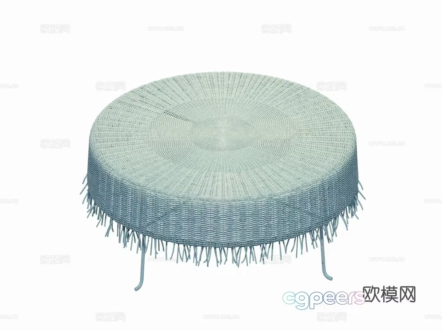sifas modern wabisa coffee table round table side table rattan tea table metal coffee table outdoor 3D model