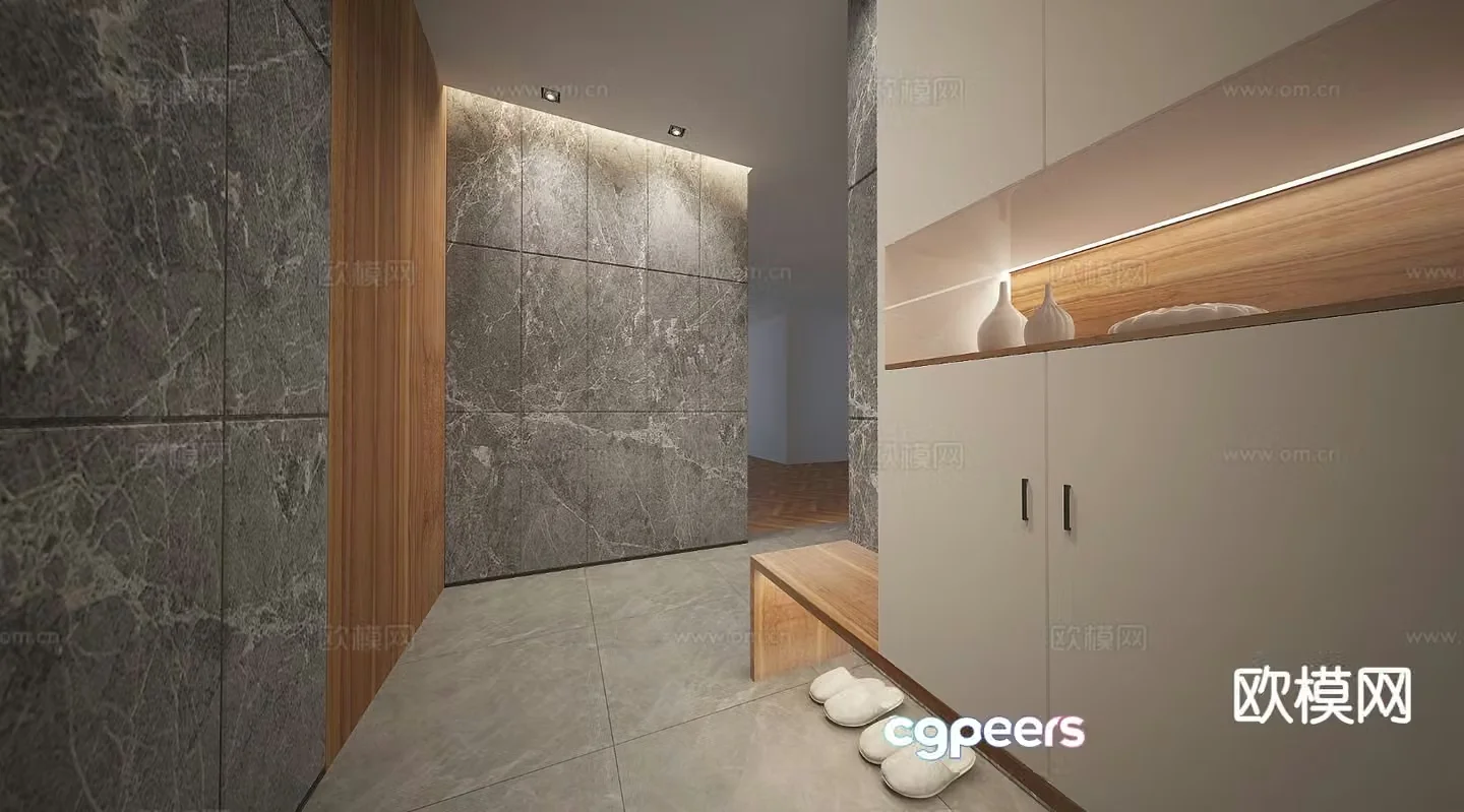 New Chinese style kitchen tea room 3d model