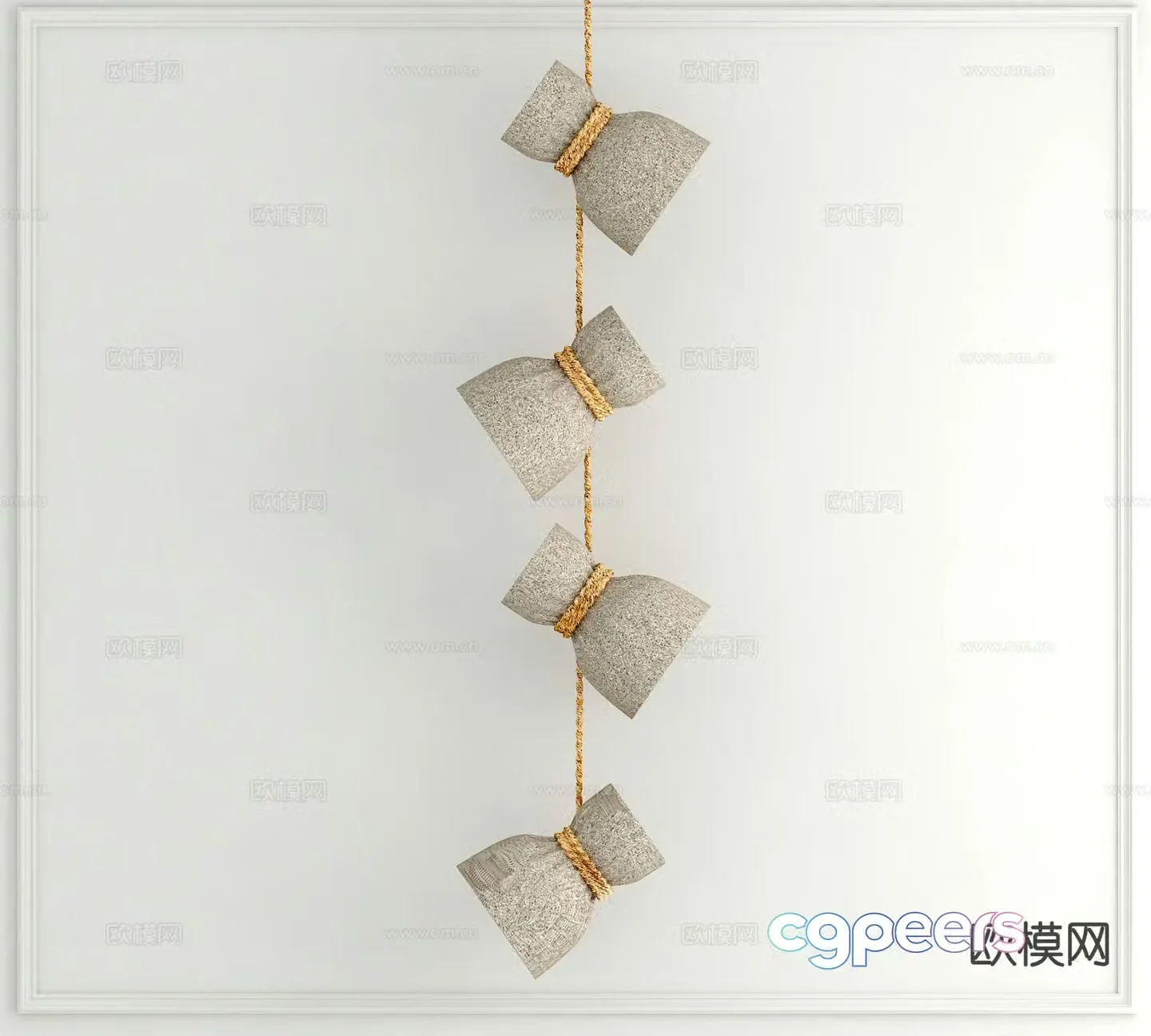 Wabi-sabi chandelier cement chandelier 3d model