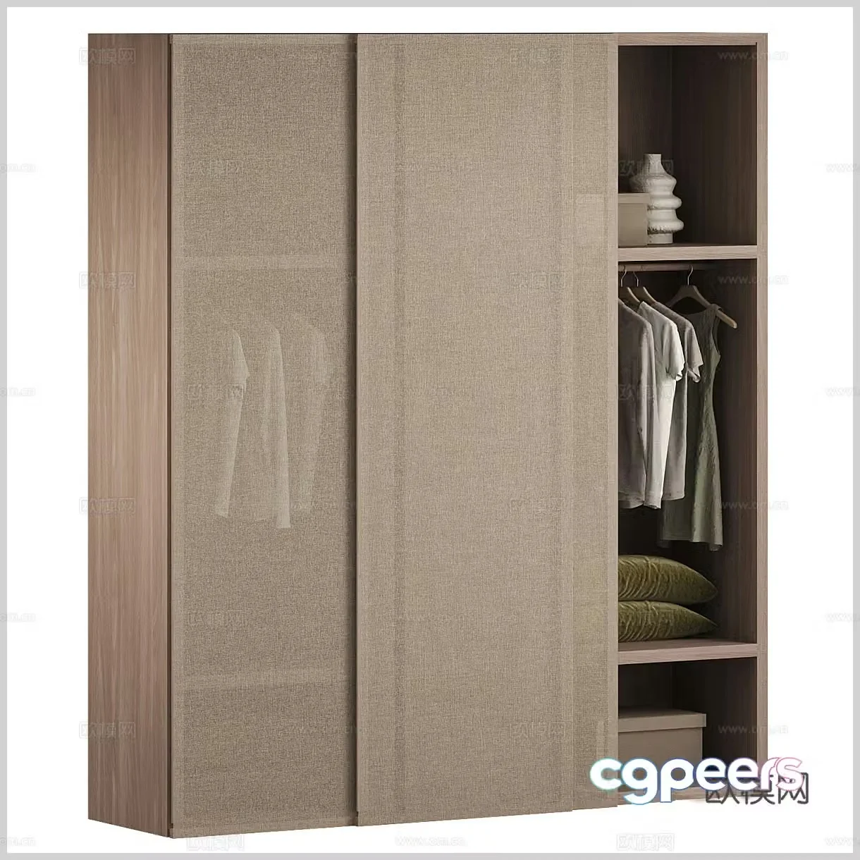 Wasabi windbreaker B&B wardrobe Solid wood wardrobe Rattan wardrobe Wardrobe ornaments Wardrobe pendant 3D model