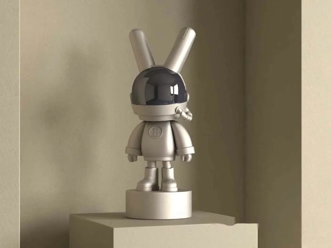 Silver Robot Toy 3D Model – 1324 – VRAY Render