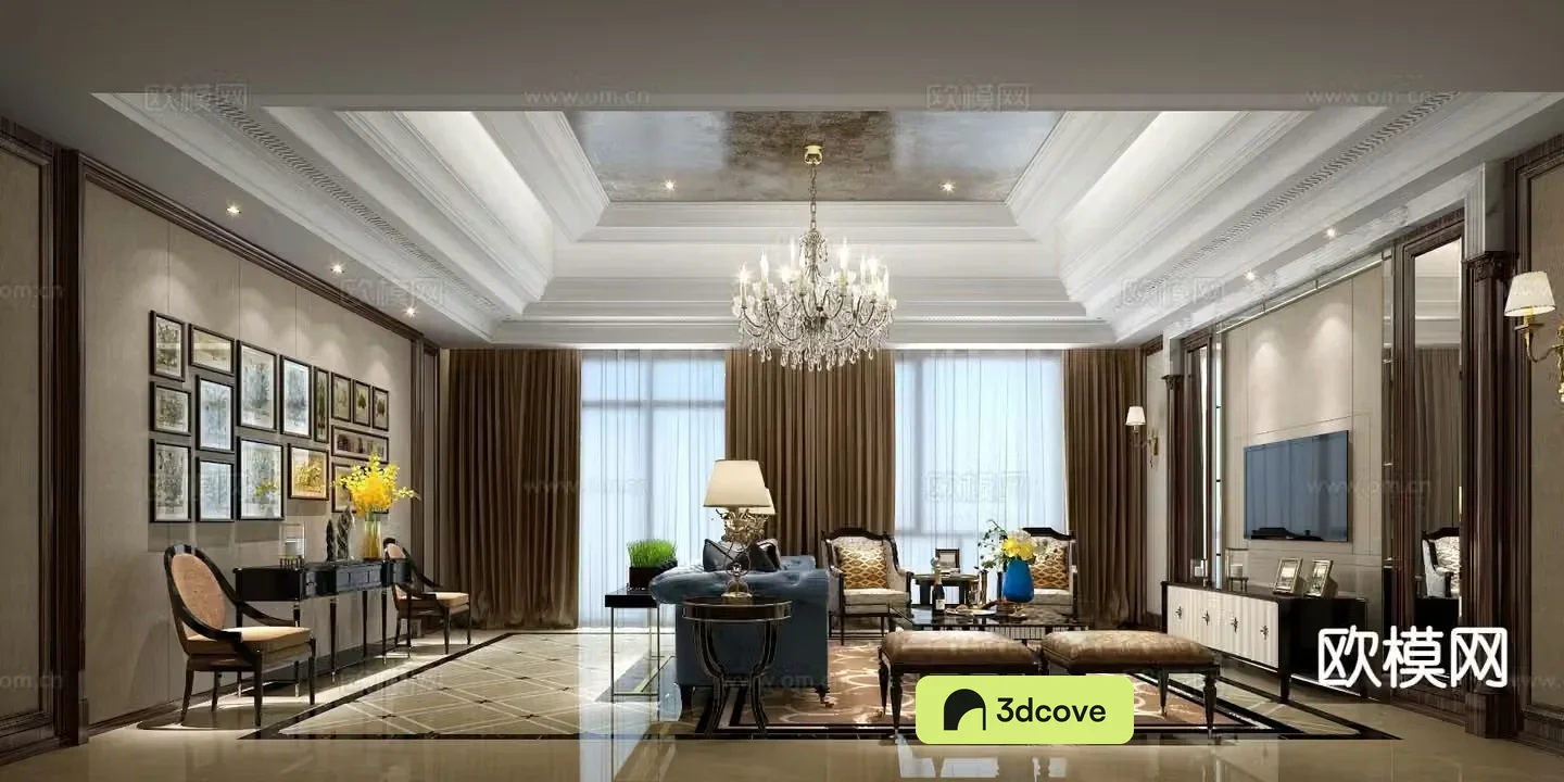 Neoclassical living room