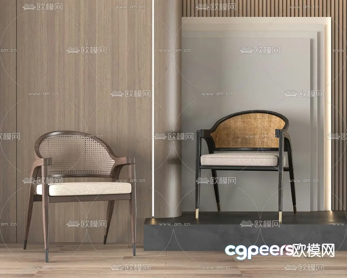 New Chinese style chair dining chair 3d model