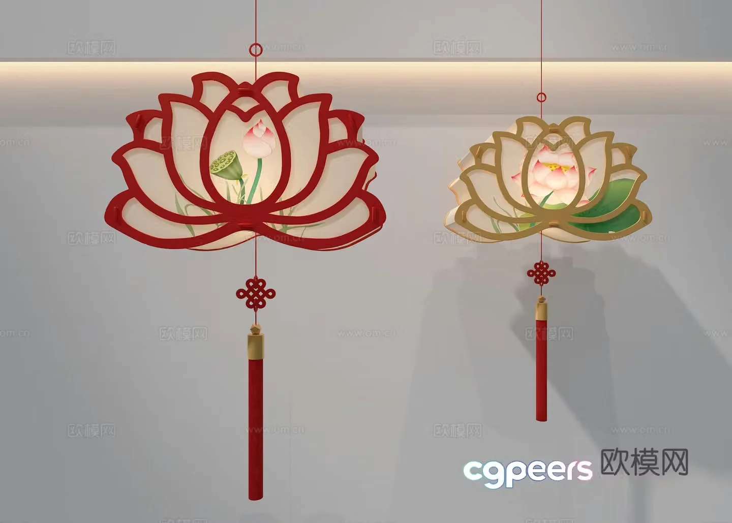 Lotus Lantern 3d model
