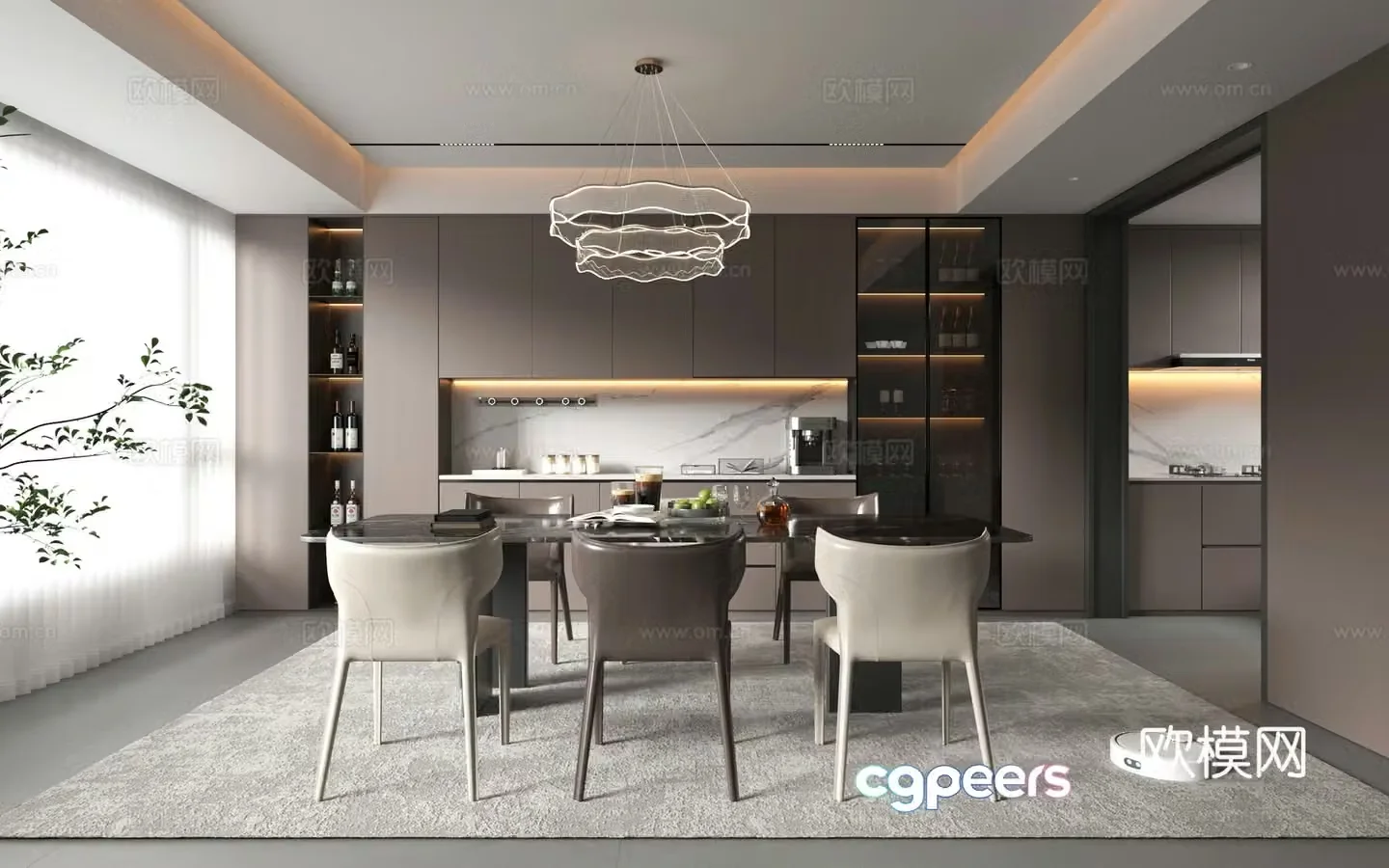 Modern restaurant 3d model