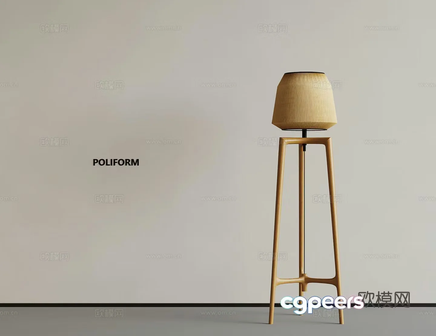 Jijifeng Floor Lamp 3D Model