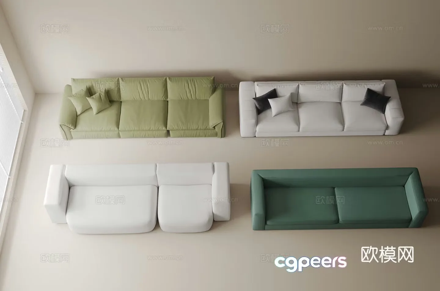 Modern sofa combination 3d model