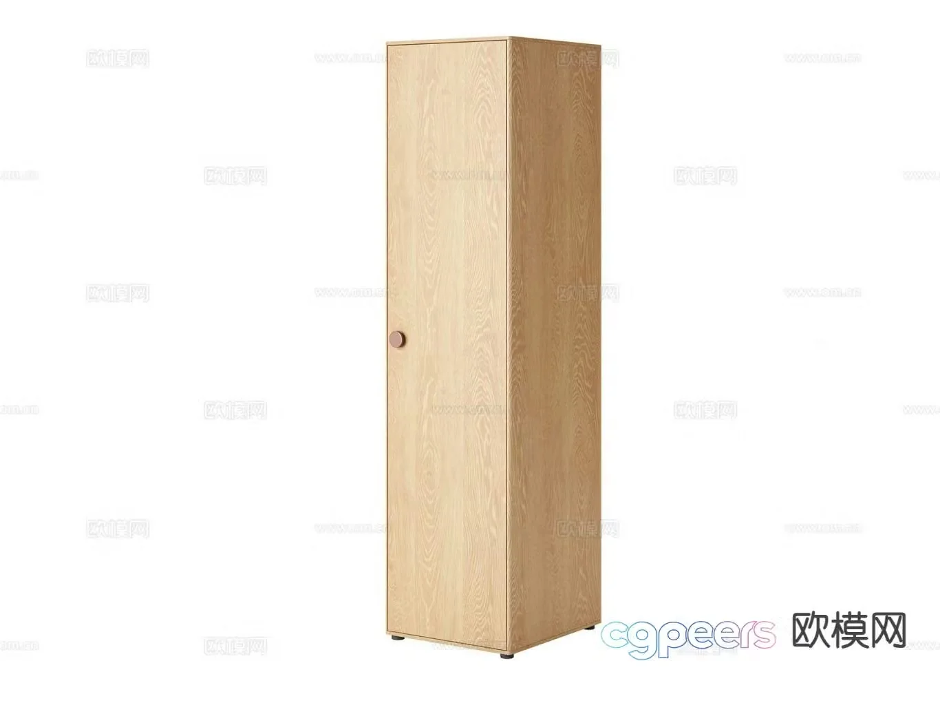 Simple swing door wardrobe 3d model
