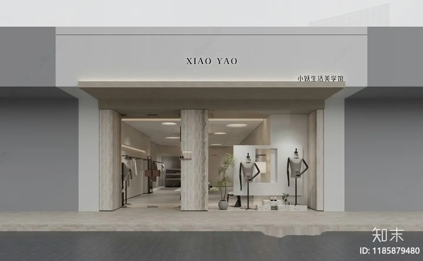 A Clothing Store 3D Model – 11491 – VRAY Render