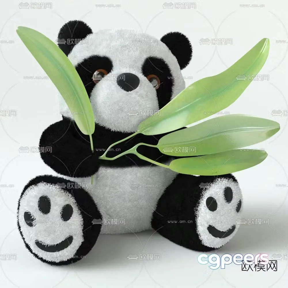 Modern panda toy 3d model