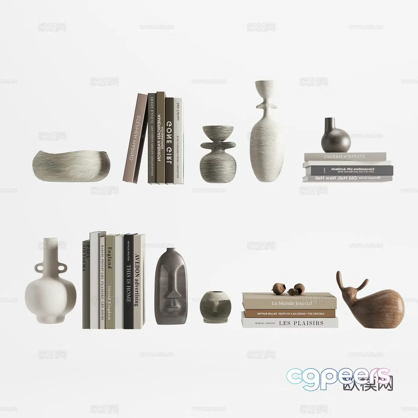 Middle-aged ornament combination 3D model