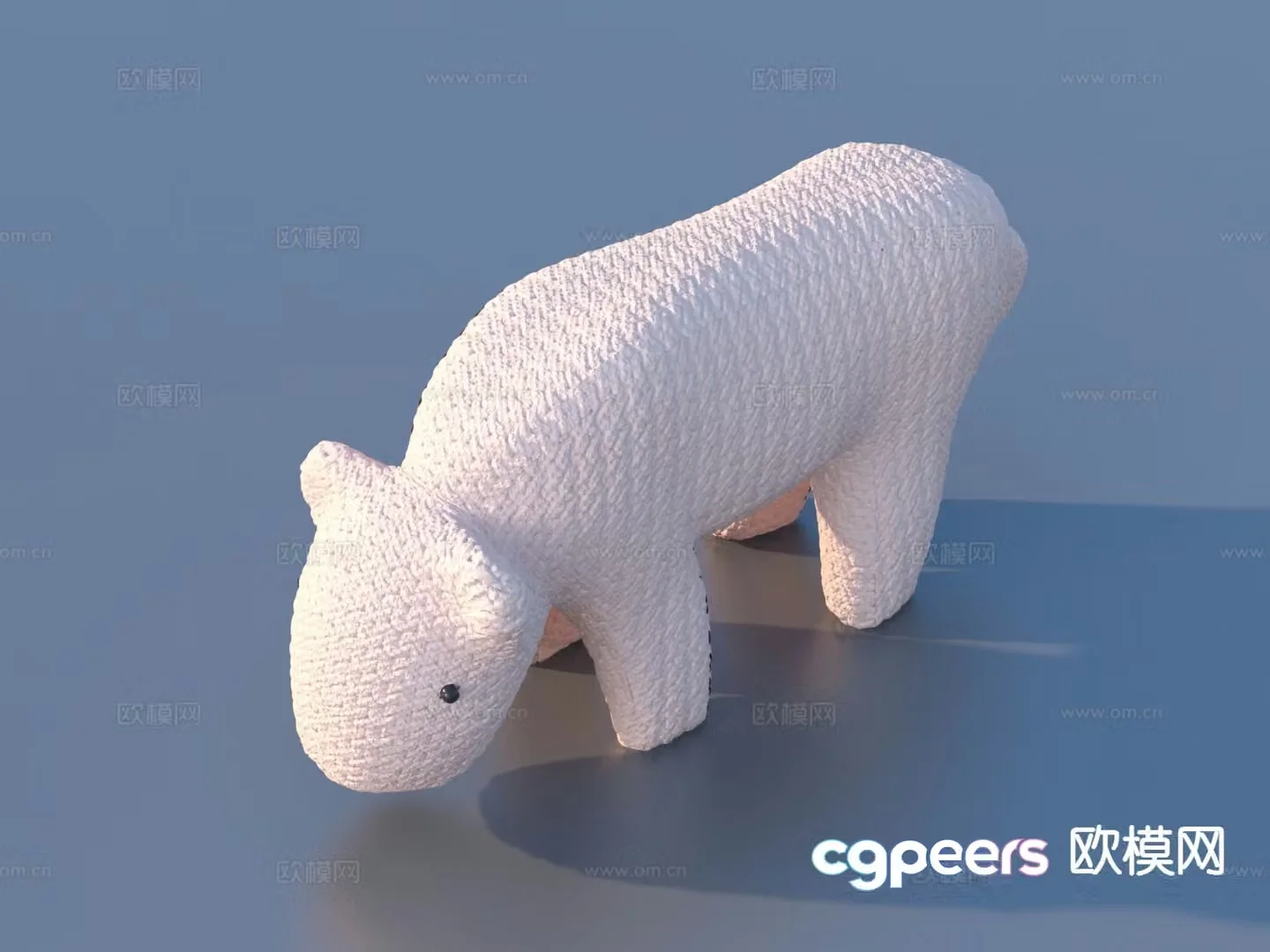 Woolly Bear Trojan Horse Toy 3D Model