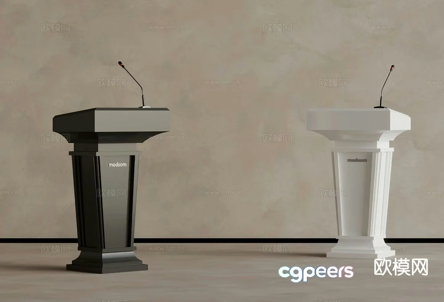 modern podium podium 3d model