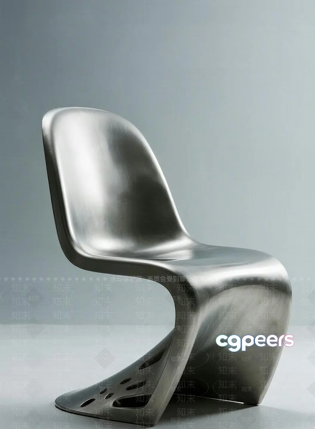 Modern Metal Chair 3D Model – 1330 – VRAY Render