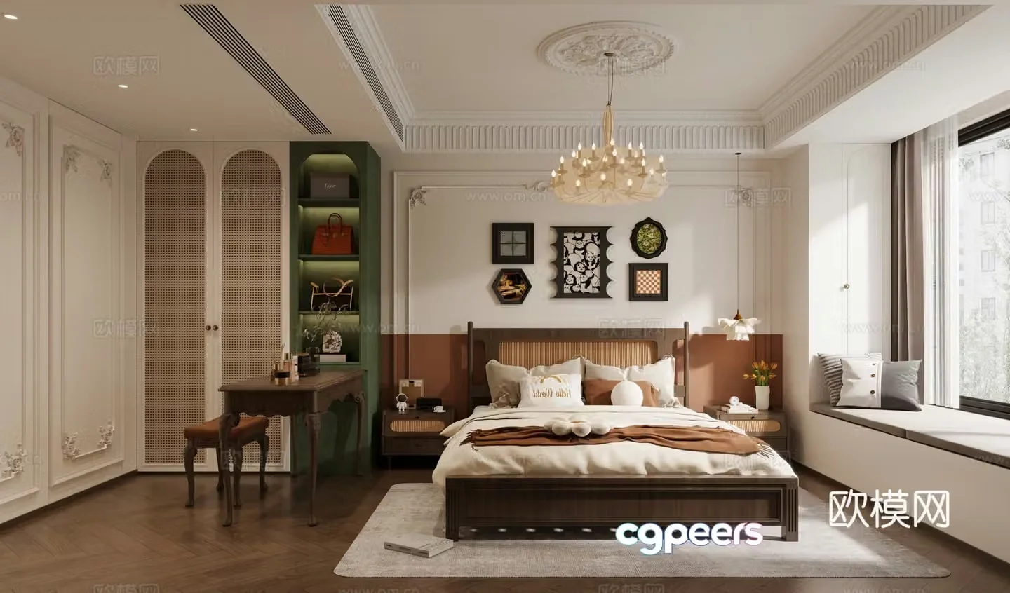 Medium-old bedroom 3d model