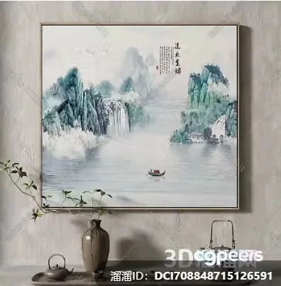 Chinese-Style Painting 3D Model – 6371 – VRAY Render