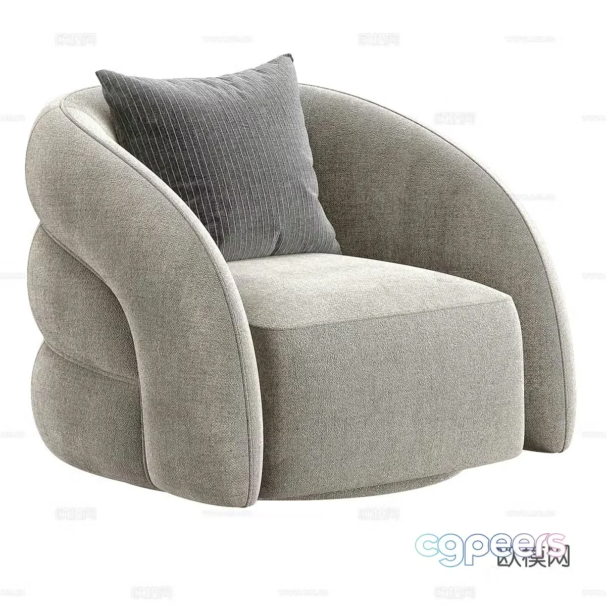 Modern NOVELLE fabric casual sofa 3D model