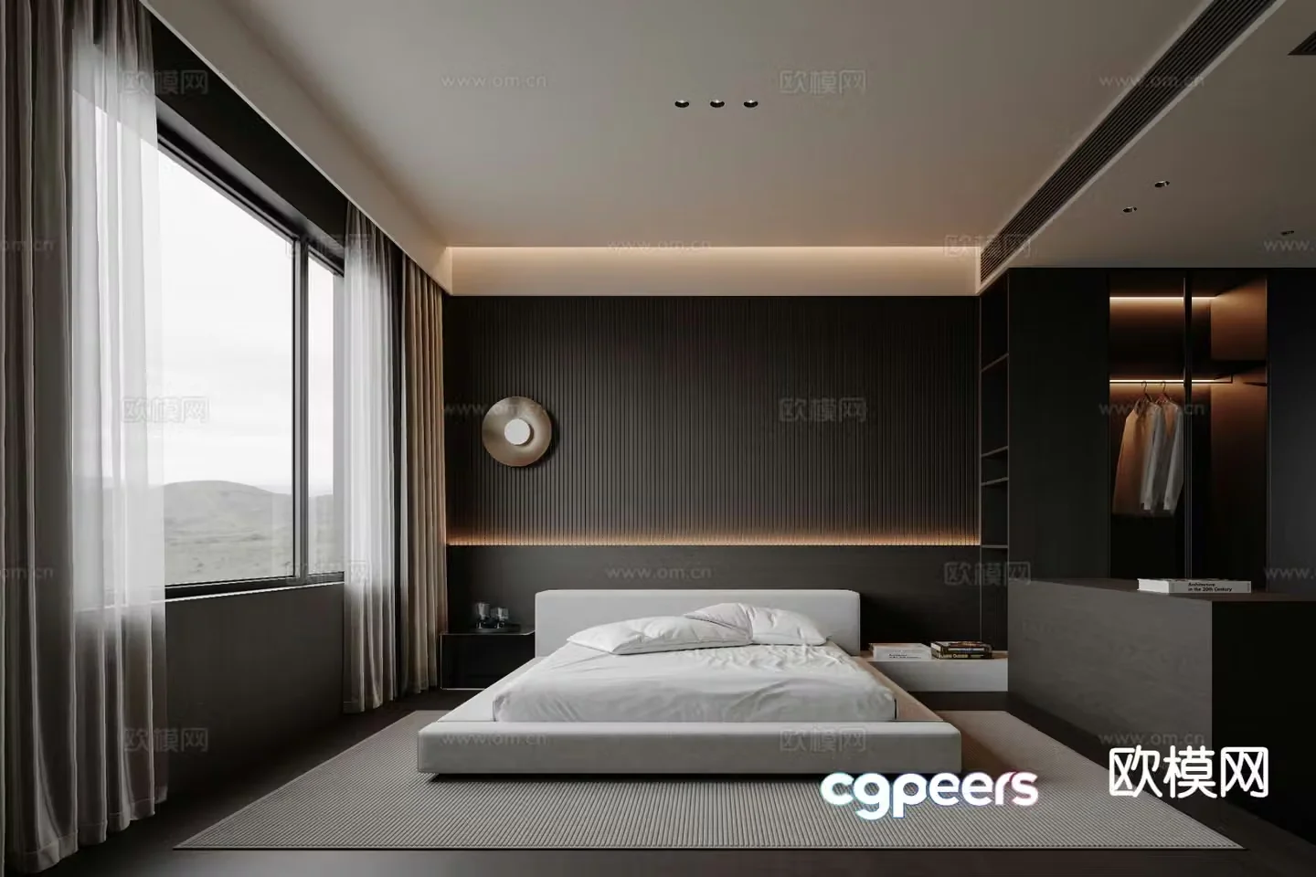 Italian style bedroom master bedroom 3d model