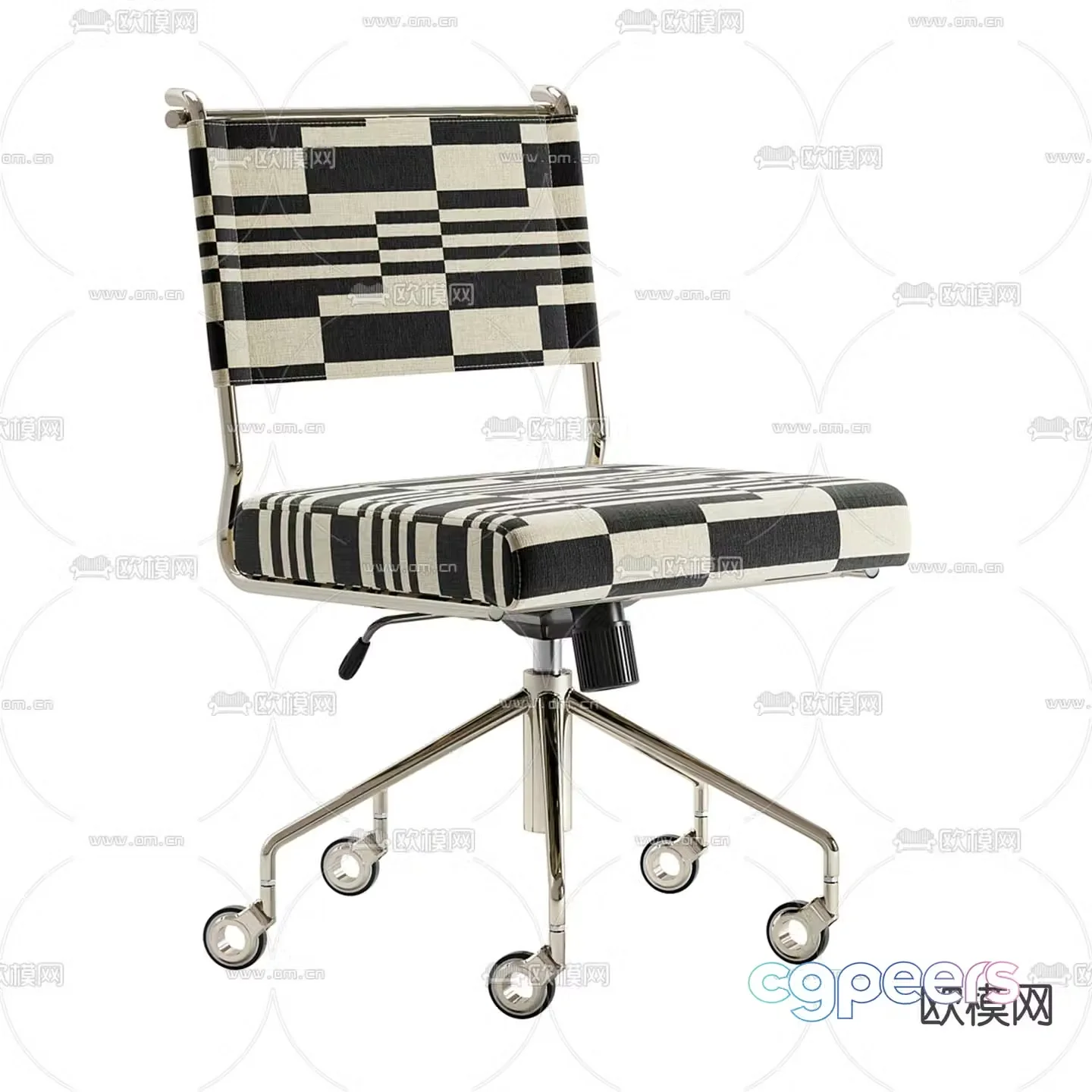 CB2 office chair class chair 3d model
