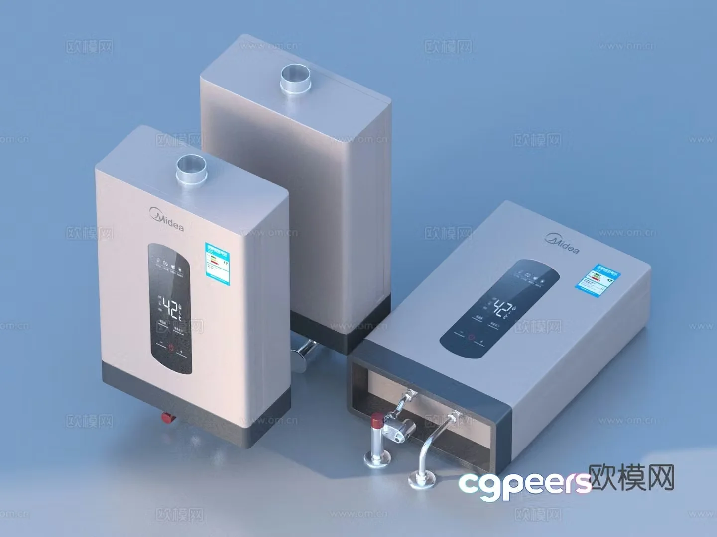 Gas water heater 3d model
