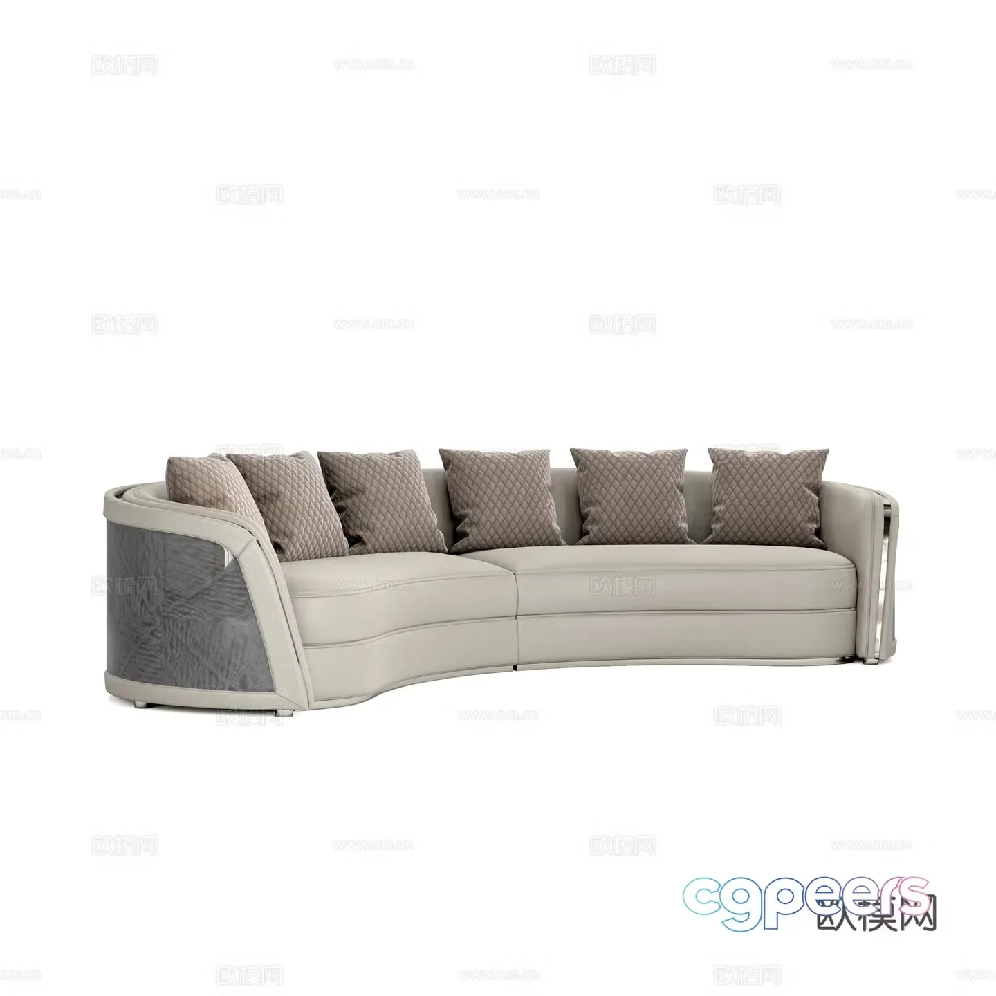 Modern curved sofa 3d model