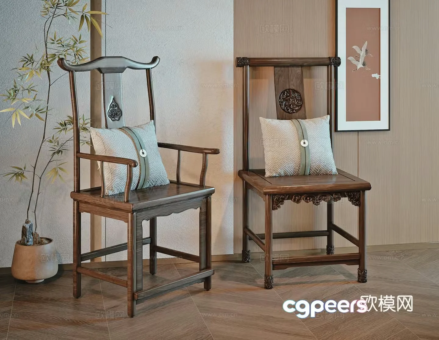 New Chinese chair 3d model