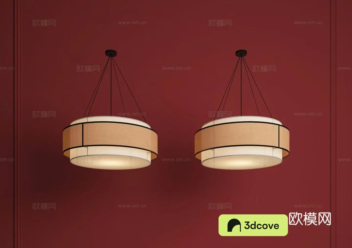 Zen chandelier circular chandelier private room chandelier catering chandelier hot pot restaurant chandelier Wasabi chandelier 3d model