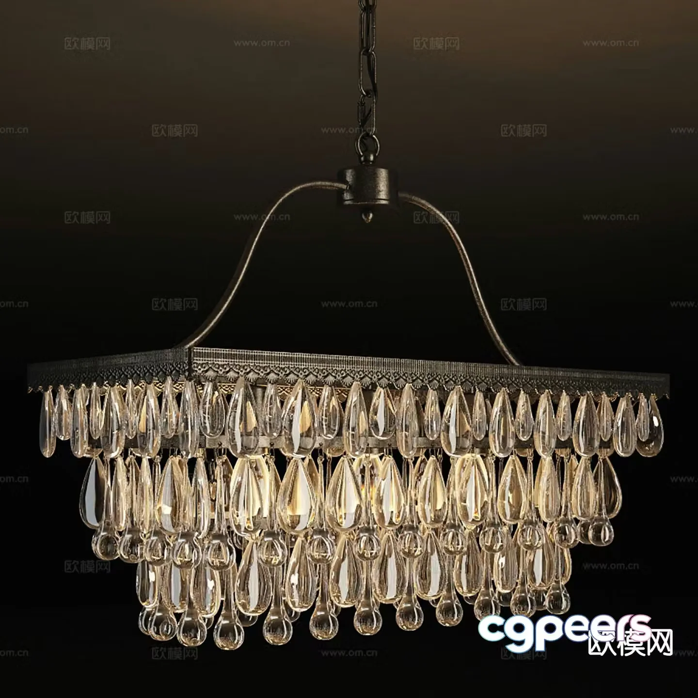 Modern interior chandelier 3d model