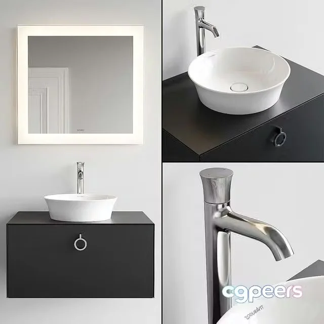3ds Max Free – Duravit White Tulip Vanity Unit Set 3