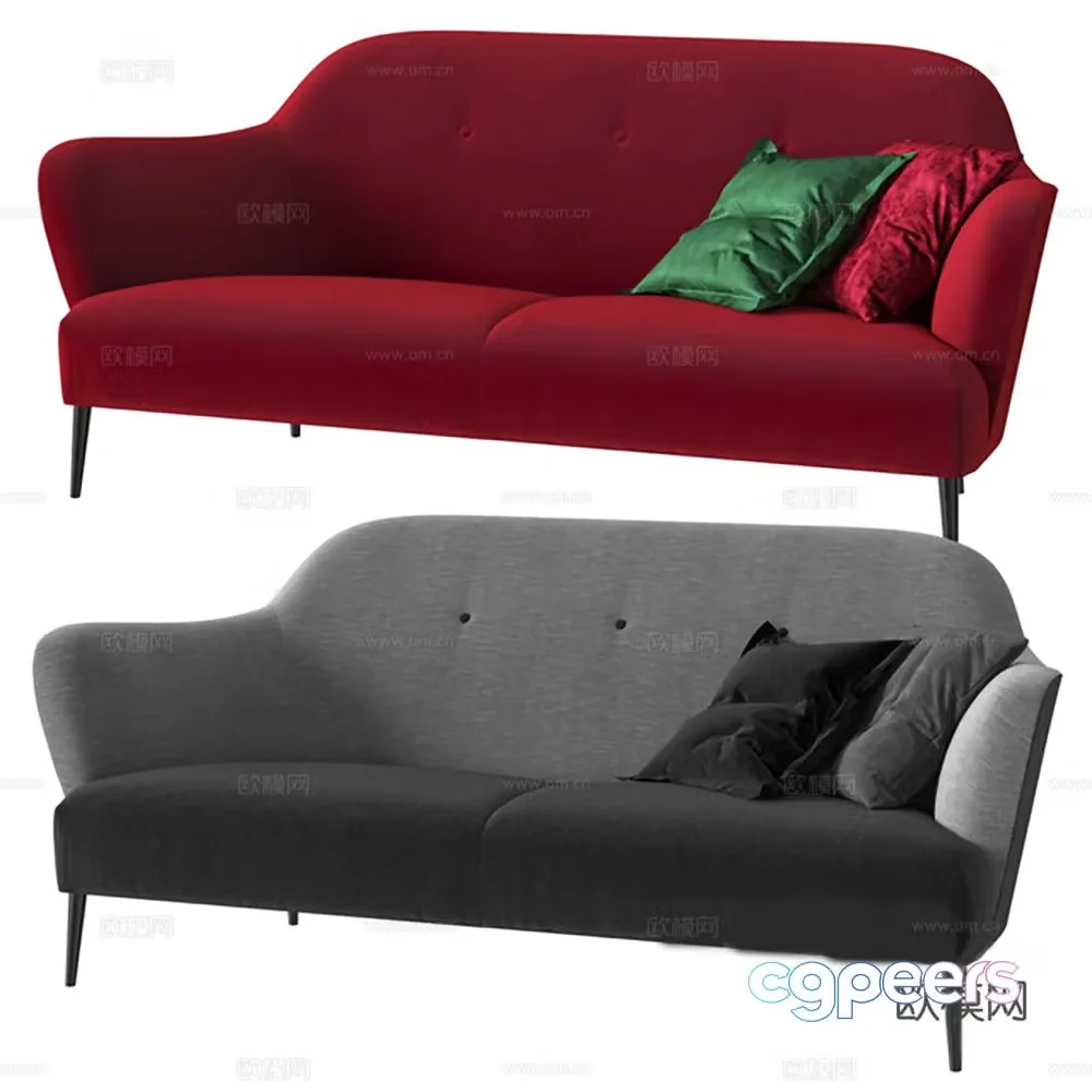 Sofa Multi-person sofa Leisure sofa Sofa chair Sofa stool 3d model