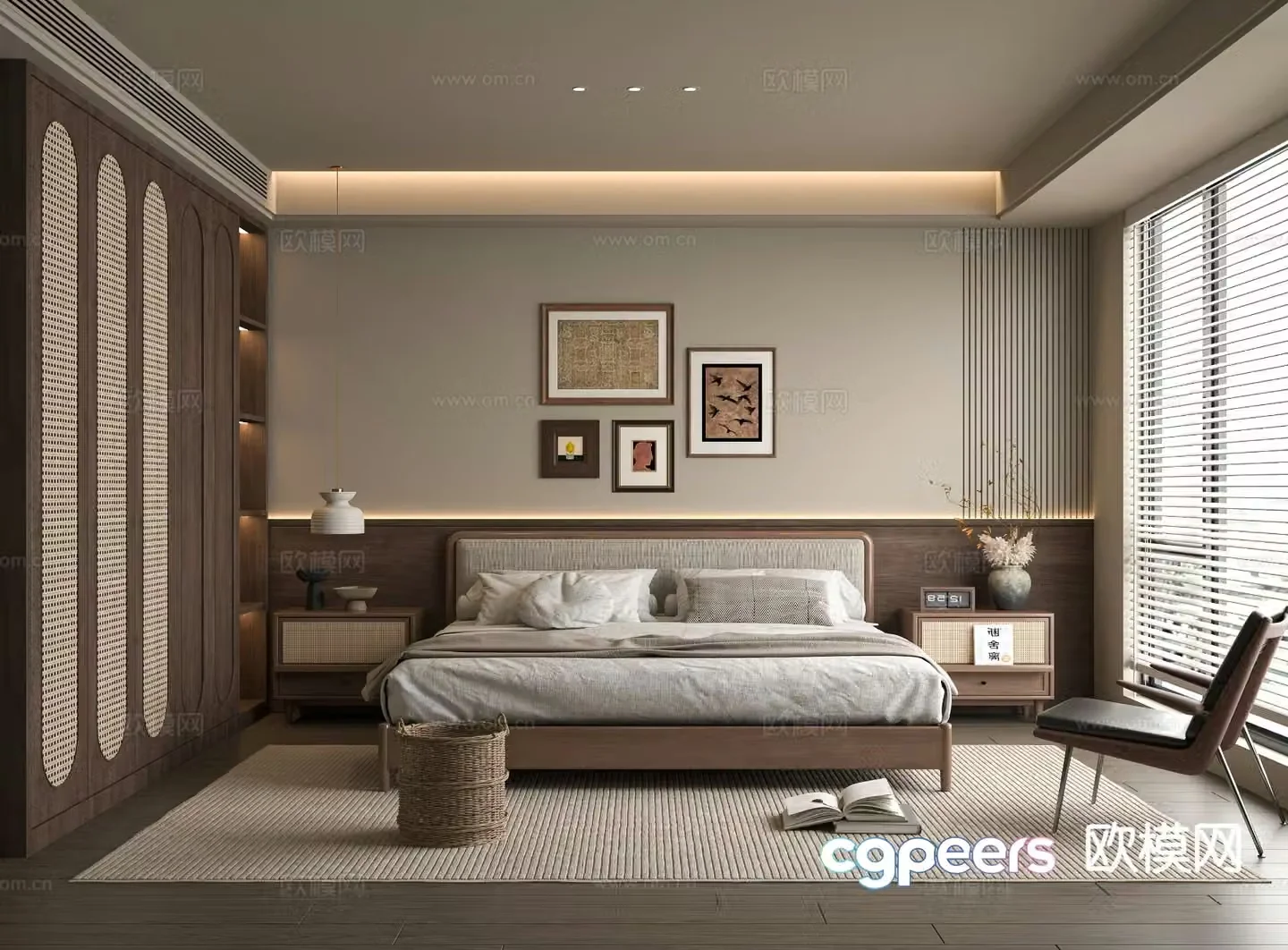 Medieval style bedroom master bedroom 3d model