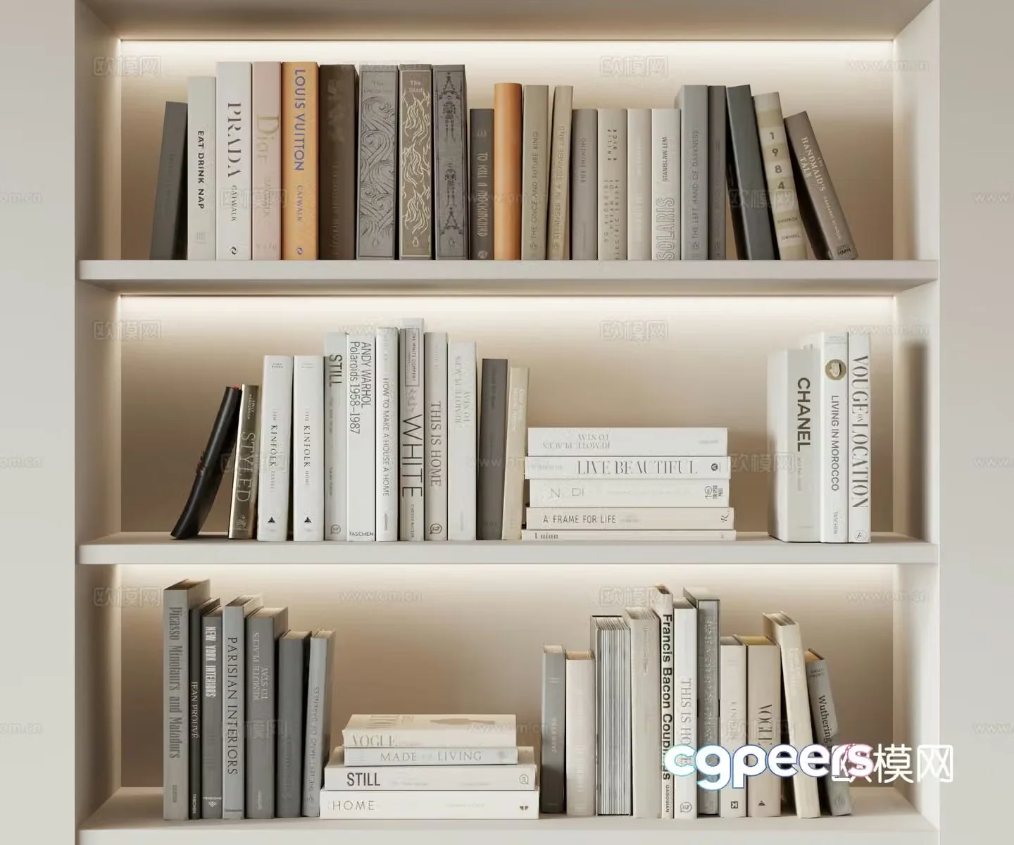 modern book book 3d model