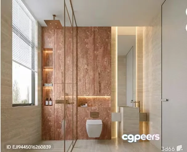 A Modern Bathroom 3D Model – 4784 – VRAY Render