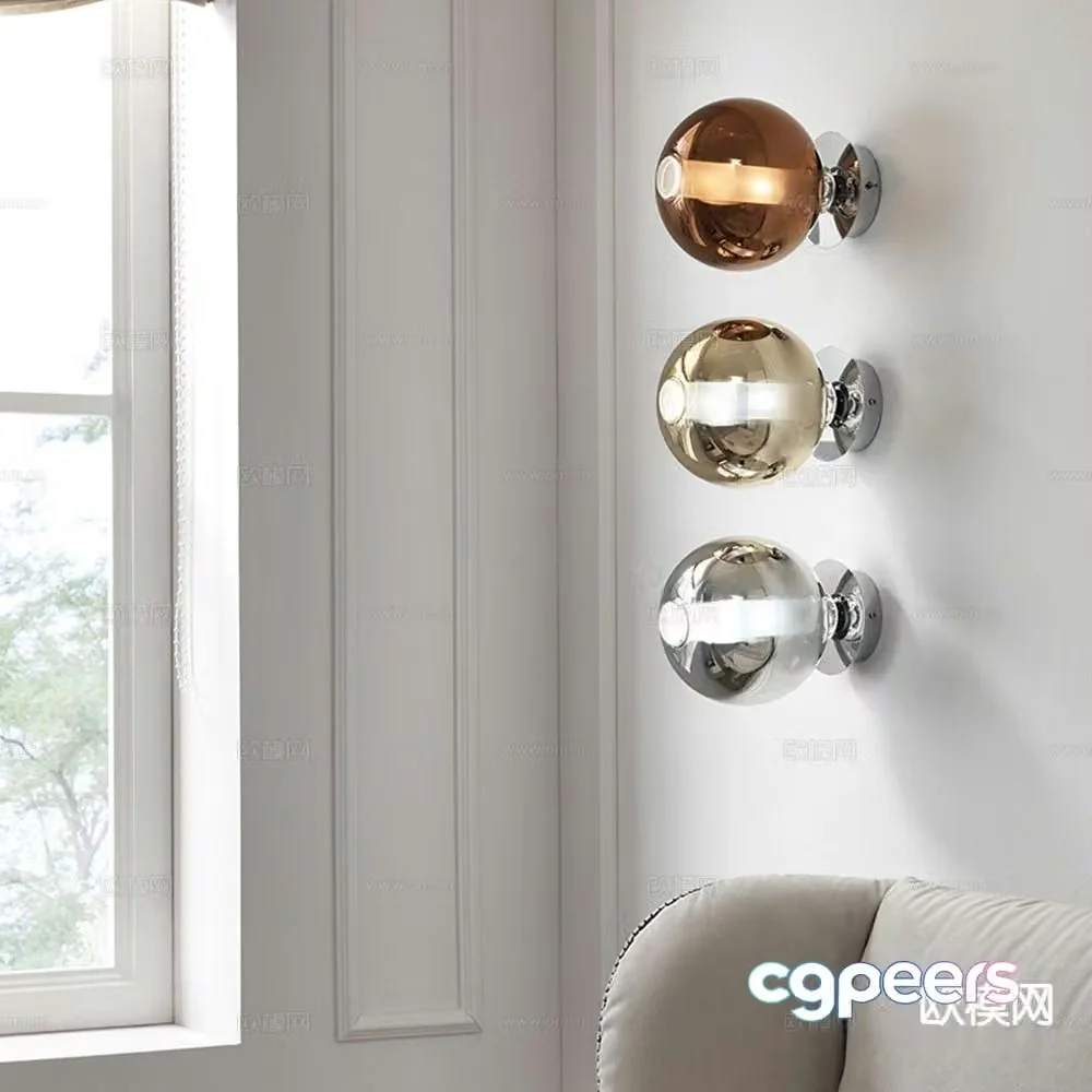 Cangini & Tucci ball wall lamp 3d model